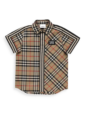 Burberry Kids Vintage Check Short Sleeve Shirt