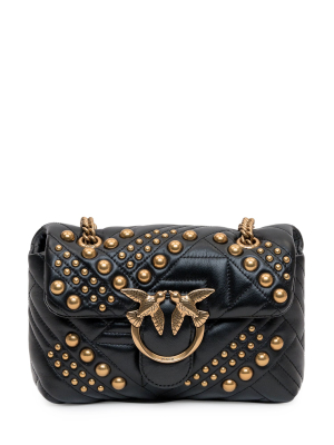 Pinko Embellished Quilted Shoulder Bag