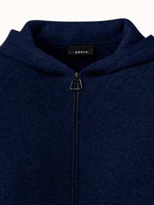 Cashmere Piqué Zip Hoodie