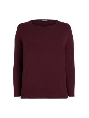 Cotton-blend Long-sleeve Top