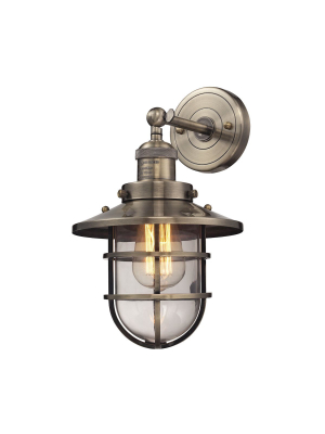 Seaport 1-light 13 X 8 X 8 Wall Lamp With Clear Glass In Various Colors