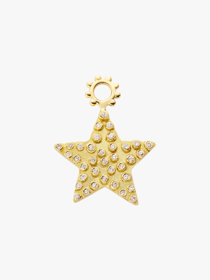 The Maxi Diamond Star Hoop Charm