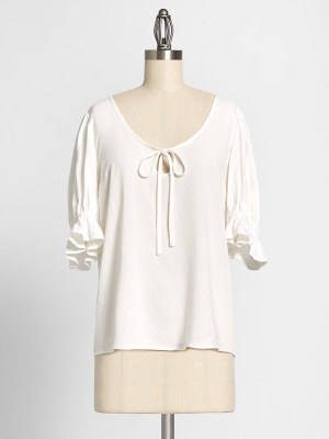 Team Adorable Puff-sleeve Top