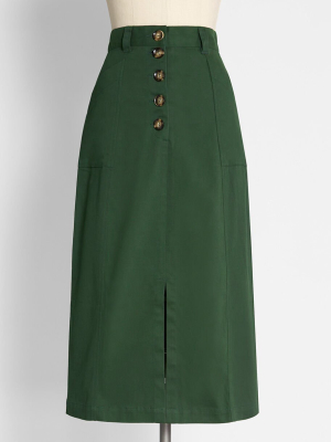 Prep School Proper Midi Skirt