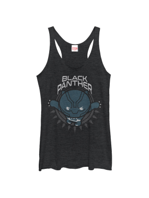 Women's Marvel Black Panther Kawaii Racerback Tank Top