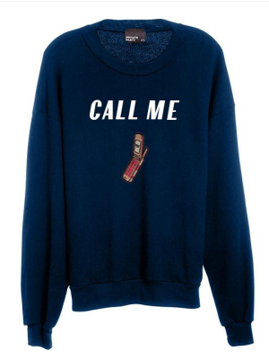 Call Me [unisex Crewneck Sweatshirt W/ Phone Patch]