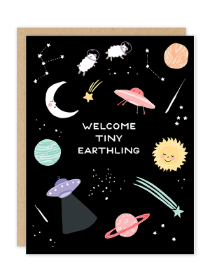 Tiny Earthling Baby Card