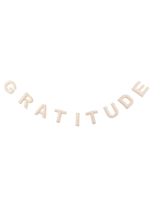 Gratitude Felt Garland - Oatmeal