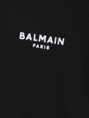 Balmain Flocked Logo T-shirt