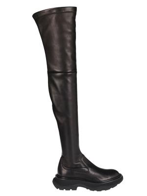 Alexander Mcqueen Thigh-high Tread Boots