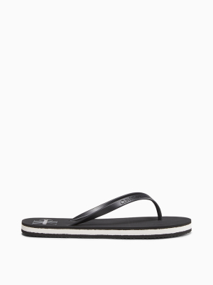 Monogram Logo Stripe Thong Sandal