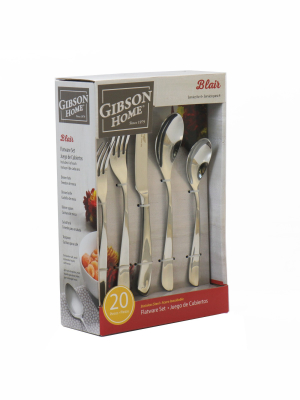 Gibson Home Blair 20 Piece Stainless Steel Flatware Set