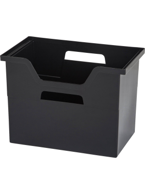 Iris 3pk Desktop File Box Large Black