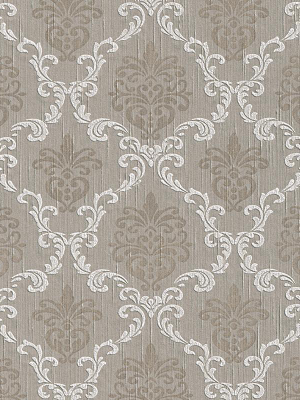 Floral Trellis Wallpaper In Grey And Beige Design By Bd Wall
