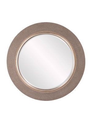 Round Yukon Decorative Wall Mirror Silver - Howard Elliott