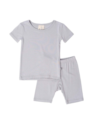Short Sleeve Toddler Pajama Set In Storm