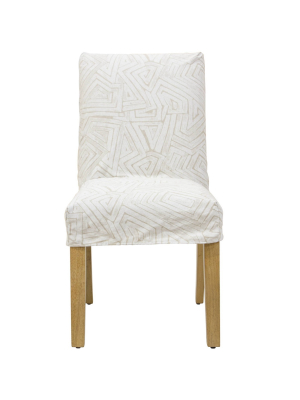 Slipcover Dining Chair In Maze Cream - Skyline Furniture