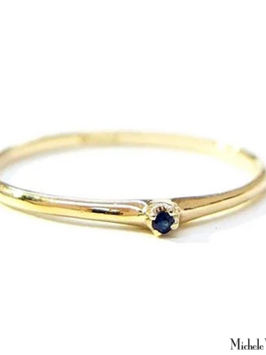 Petite Sapphire Gold Ring