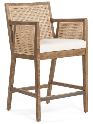 Antonia Cane Counter Chair, Toasted Nettlewood