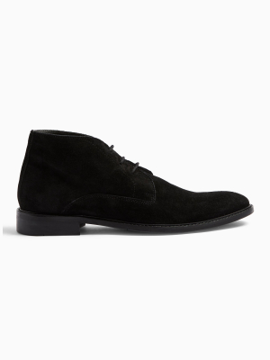 Black Real Suede Chukka Boots