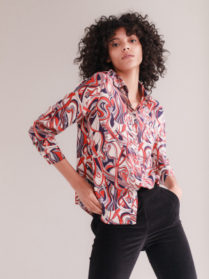 Sophie Printed Silk Blouse