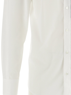 Dolce & Gabbana Logo Embroidered Long Sleeve Shirt