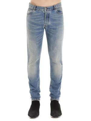 Balmain Faded Slim Fit Jeans