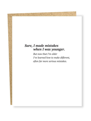 Serious Mistakes Card - Sp