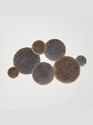 Aeros Floating Disc Metal Wall Decor