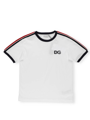 Dolce & Gabbana Kids Flocked Dg Detail T-shirt