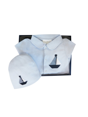 Sailboat Romper Gift Set