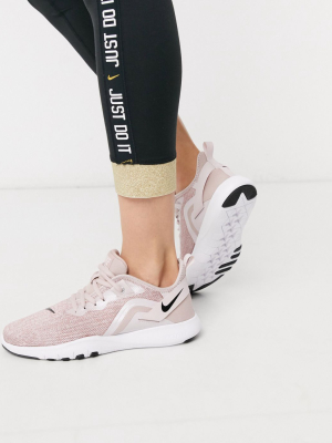 Nike Training Flex Sneakers In Rose Gold