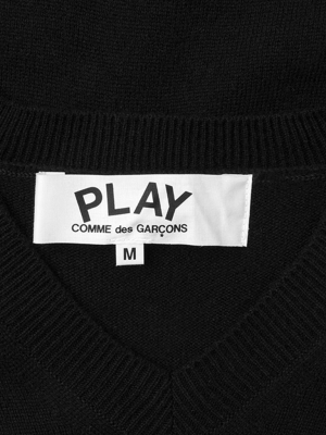 Comme Des Garcons Play Small Heart Sweater - Black