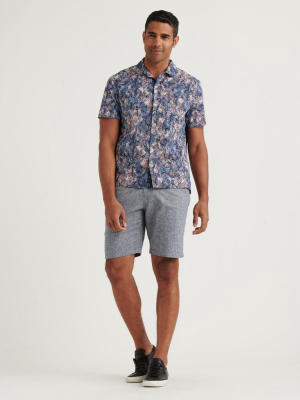 Lucky Brand Mens Chambray Flat Front Short