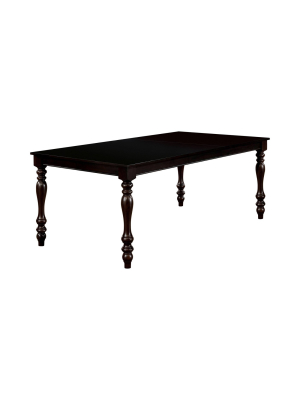 Stafford Rectangular Dining Table Espresso - Iohomes