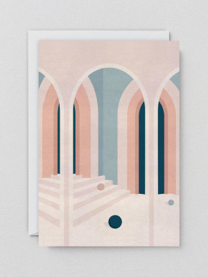 Pastel Arches Art Card