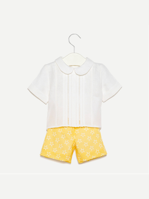 Tot A Porter™ Babies' Yellow Star Short Set