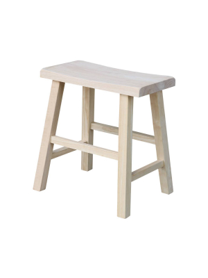 Saddle Seat Stool Unfinished - International Concepts