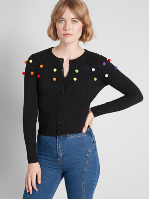 Modcloth X Collectif You're The Pom Cardigan