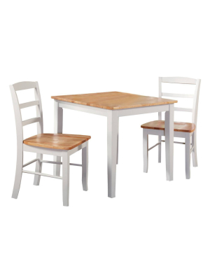 3pc Dining Table With 2 Ladderback Chairs – International Concepts