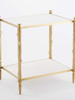 Global Views Arbor Side Table Brass