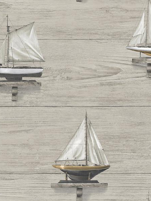 Set Sail Grey Wood Wallpaper From The Seaside Living Collection By Brewster Home Fashions