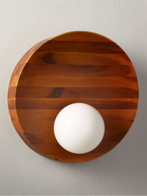 Slope Acacia Wood Sconce