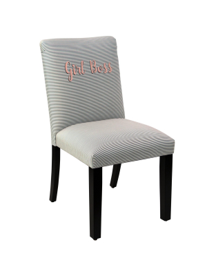 Hendrix Monogram Dining Chair Girl Boss Black Stripe - Cloth & Company