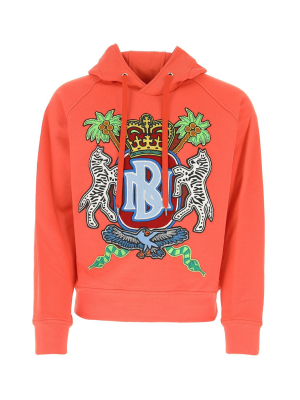 Neil Barret Monogram Crest Motif Hoodie