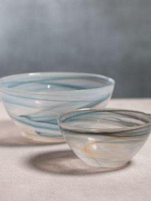 Lagoon Alabaster Glass Bowl