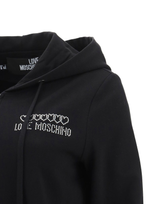 Love Moschino Zipped Drawstring Hoodie