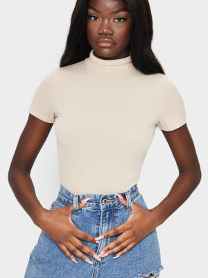 Oatmeal Rib Short Sleeve Bodysuit