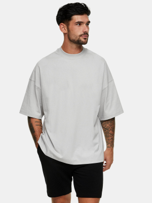 Light Grey Oversized Turtle Neck T-shirt