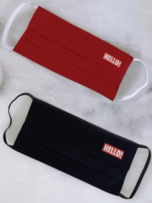 Hello! Mask Red & Navy